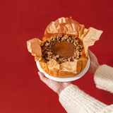 CHEESECAKE VASCO DE CARAMELO SALADO Y GALLETA DE AVENA